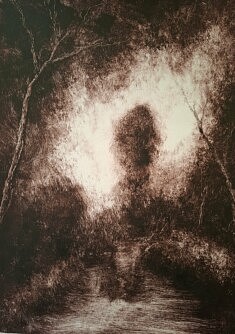 Monotype encre typographique, 39x29cm