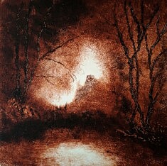 Monotype encre typographique, 30x30 cm