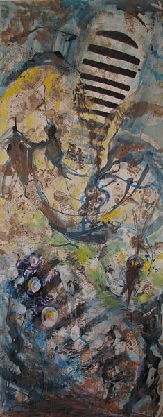 Le Vivant entre Ciel et Terre 250 cm x 100 cm