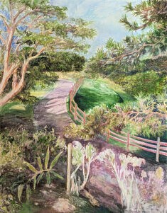 To g to the Onsen Gohou no Yu pastel, aquarelle sur toile 100x83 cm 2025 To g to the Onsen Gohou no Yu pastel, aquarelle sur toile 100x83 cm 2025