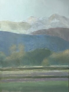 Paysage, acrylique sur toile, 80 x 65 cm, 2025.