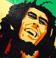 "Bob Marley" Technique: Tape Art. Format 60X60 cm "Bob Marley" Technique: Tape Art. Format 60X60 cm