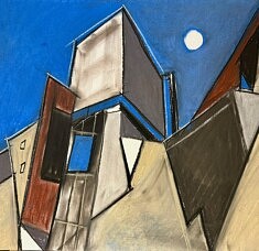 "Pleine lune". Technique: Pastel sec. Format 50X50 cm "Pleine lune". Technique: Pastel sec. Format 50X50 cm