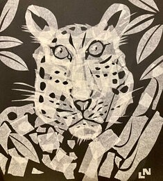 "Marsupilami". Technique: Tape Art. Format: 50X50 cm "Marsupilami". Technique: Tape Art. Format: 50X50 cm