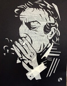 "Gainsbourg". Technique: Tape Art. Format 50X65 cm "Gainsbourg". Technique: Tape Art. Format 50X65 cm
