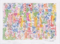Summer - gravure taille douce et chine collé
