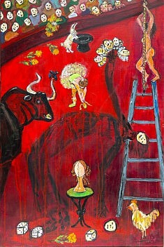 CIRQUE, Acrylique sur toile. 