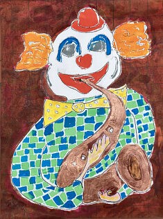 " Clown ", 2025. Dessin 40 x 29 x 0.1 cm