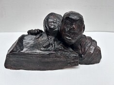 " Le couple ". Terre cuite