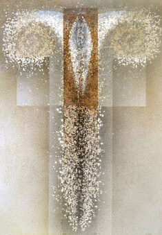 Nymphe - Envol 2, 75x110 cm, papier, rhodoïd, colorant