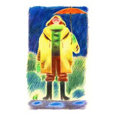 Parapluie - Crayons de couleur.