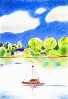 Loire - Crayons de couleur.