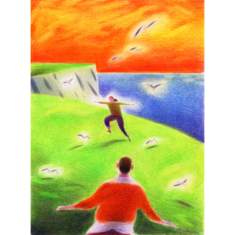 Danse- Crayons de couleur.