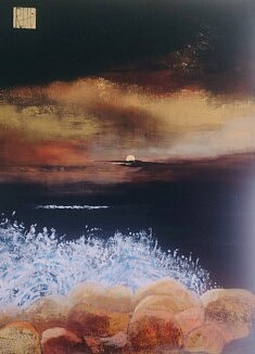 La Lune 100 x 80 cm. Techniques mixtes sur toile 2026