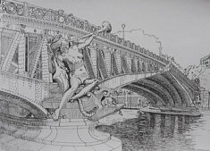 Paris 15e, encre de Chine sur papier, 21x29,7cm Paris 15e, encre de Chine sur papier, 21x29,7cm