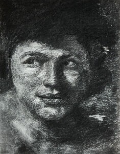 Dessin au fusain. 29,7x42cm, 2025.
