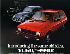 DESIGN (1969): « YUGO » La 1ère voiture Yougoslave, dessinée à « Zastava » Kragujevac, Serbie, (Photo du Web)