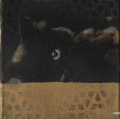 Kitty Cat #3. 2025. Acrylique sur toile. 20x20cm.