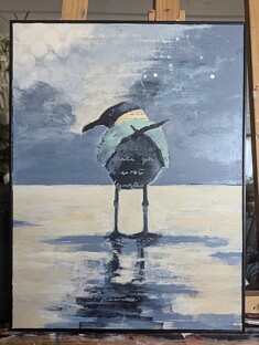 Coquillages &amp; Crustacés. 2025. Acrylique sur panneau. 30x40cm.