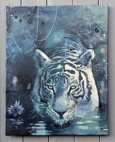 The Drop. 2025. Acrylique sur toile. 40x50cm.
