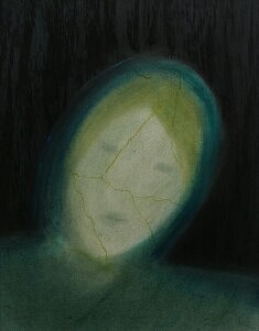"Lumière dans les ténèbres", Série "Portraits de femmes. Portrait de vie", Graphite, pastels secs et gras, pigments 50x40 sur papier à grains 65x50