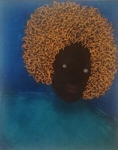 " Absence ", Série "Portraits de femmes. Portrait de vie", Graphite, pastels secs et pigments 50x40 sur papier 65x50
