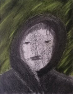 " Solide dans la tourmente ", Série "Portraits de femmes. Portrait de vie", Graphite, pastels secs et pigments 50x40 sur papier 65x50