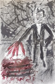 "emprise" Série "Histoire vraie d'un chaos" Pastels, graphite et encre sur papier figueras 100x65 (2026)