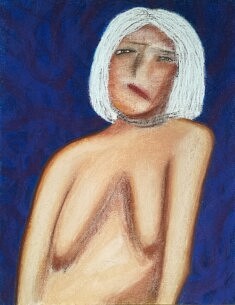 " Elle a beaucoup donné ", Série "Portraits de femmes. Portrait de vie", Pastels secs sur papier 65x50