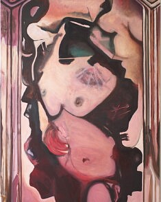 Figure IV, huile sur toile, 89x116x2cm, OF2025