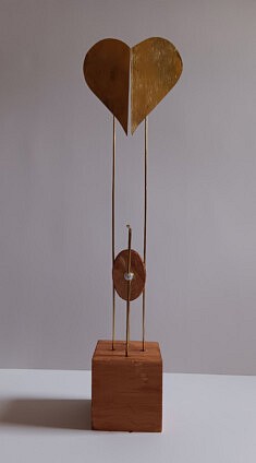 Coeur brisé/régénéré (bois et laiton) Coeur brisé/régénéré (bois et laiton)