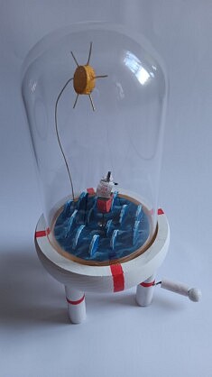 Les vagues (verre, carton et bois)