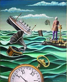 L'antiquaire (acrylique sur toile, 92x73cm)