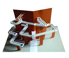 popup circuit à billes ouverture à 180 degrés (prototype, carton)