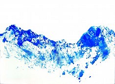 Bleu 3 - acrylique sur toile 60 x 80 cm