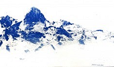 Bleu 6 - acrylique sur toile 27 x 46 cm