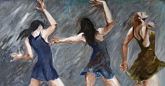 Danseuses Huile sur toile (80 x 40)