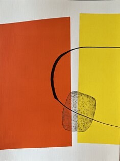 Biface instable, acrylique sur papier, 40 x 30