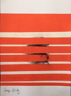 George Slinky - Venetian Blinds III, acrylique sur papier, 29,5x42