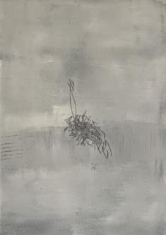 Modulation statique, acrylique sur papier, 42 x 29,7