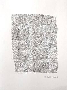 Pia Bojsen-Møller - Urbs II, feutre, encre, pastel sur papier, 30x40