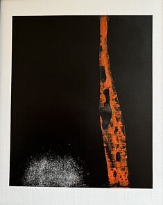 Traces IV, acrylique sur papier, 30 x 24