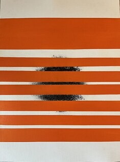 Venetian Blinds - Écho de combustion, acrylique sur papier, 40 x 30