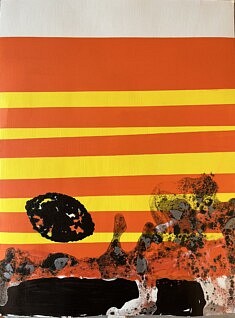 Venetian Blinds - Trop tard, acrylique sur papier, 40 x 30