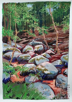 Roches - gouache - A4 - 20x28