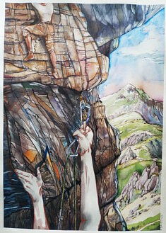 Faille - aquarelle- A2 - 43x60