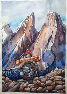 Go! - aquarelle - A2 - 43x60