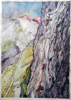 Vue dégagée - aquarelle -  A2 - 43x60