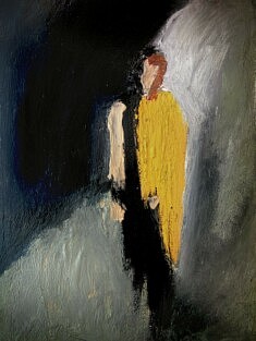 Viajero de noche - Huile sur toile (15x20 cm) Viajero de noche - Huile sur toile (15x20 cm)