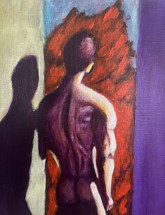 Hombre y Luz/6 - Huile sur toile (30x50 cm) Hombre y Luz/6 - Huile sur toile (30x50 cm)